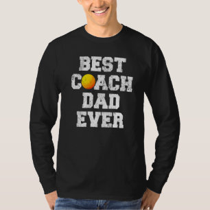 Mens Distressed Vintage Best Lacrosse Coach Dad Fa T-Shirt