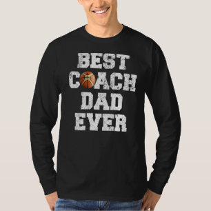 Mens Distressed Vintage Best Netball Coach Dad Fat T-Shirt
