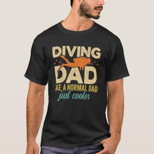 Mens Diving Dad Scuba Diver Underwater Snorkeling T-Shirt