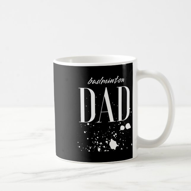 Mens Dminton Dad Game Day Biggest Fan Proud Parent Coffee Mug (Right)