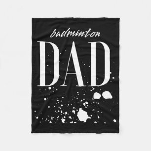 Mens Dminton Dad Game Day Biggest Fan Proud Parent Fleece Blanket
