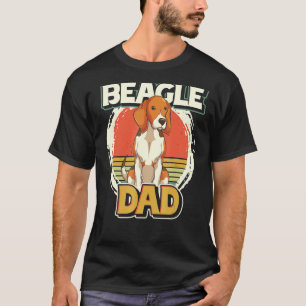 Mens Dog Dad Animal  Pet Owner Fathers Day Retro B T-Shirt