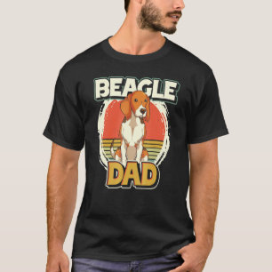 Mens Dog Dad Animal  Pet Owner Fathers Day Retro B T-Shirt