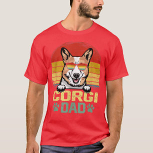 Mens Dog Dad Vintage Best Corgi Dog Dad Ever Fathe T-Shirt