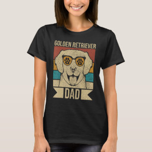 Mens Dog Papa Animal Pet  Owner Vintage Golden Ret T-Shirt