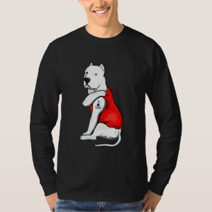 Mens Dogo Argentino Dog Tattoo I Love Father's Da T-Shirt