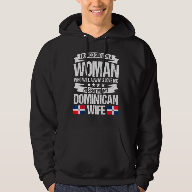 Mens Dominican Husband Apparel - Husbands Design Hoodie (Front)