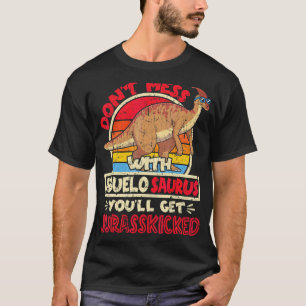 Mens Don't Mess With Abuelo Saurus I Jurasskicked T-Shirt