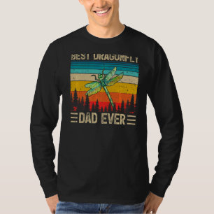 Mens Dragonfly Vintage Best Dragonfly Dad Ever Fa T-Shirt