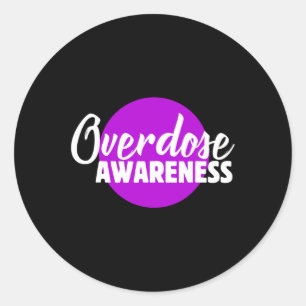 Mens Drug Overdose Awareness Oploid Faith Hope End Classic Round Sticker