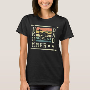 Mens Drummer Dad Drum Stick Musician Percussion In T-Shirt