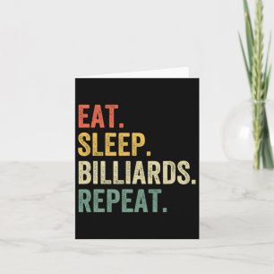 Mens Eat Sleep Billiards Repeat Funny Pool Player  Card