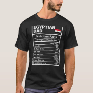 Mens Egyptian Dad Nutrition Facts Father's Day Nat T-Shirt