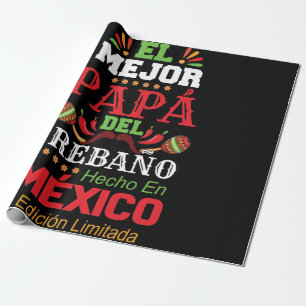 Mens El Mejor Papa del Rebanio Camisa Hombre Wrapping Paper