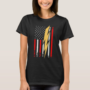Mens Electrician Patriotic US Tee electricians Wir