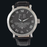 Men's Elegant and Classy Monogram Watch<br><div class="desc">Men's Elegant and Classy Monogram Watch</div>