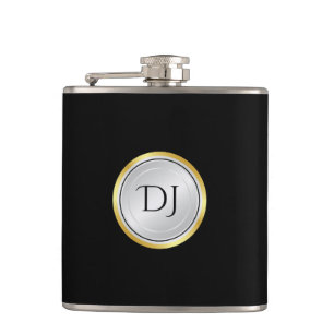 Men's Elegant Professional Look with Monogram Hip Flask