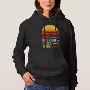 Mens Epic Husband Since 1980, Happy Anniversary Hoodie