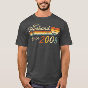 Mens Epic Husband Since 2009 13th Wedding Anniver T-Shirt