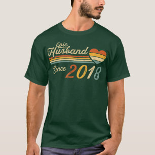 Mens Epic Husband Since 2018 4th Wedding Annivers T-Shirt