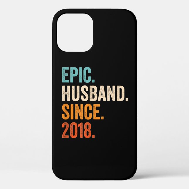 Mens Epic Husband Since 2018 wedding anniversary Case-Mate iPhone Case (Back)