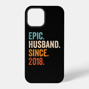 Mens Epic Husband Since 2018 wedding anniversary iPhone 12 Pro Case