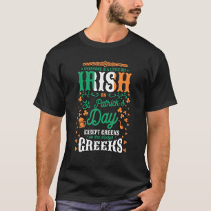 Mens Everyone Is A Little Bit Irish On St Patrick  T-Shirt