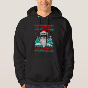 Mens Evil Santa Where's My Favourite Ho Ugly Chri Hoodie