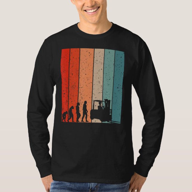 Mens Evolution Forklift Driver Evolution Forklift  T-Shirt (Front)