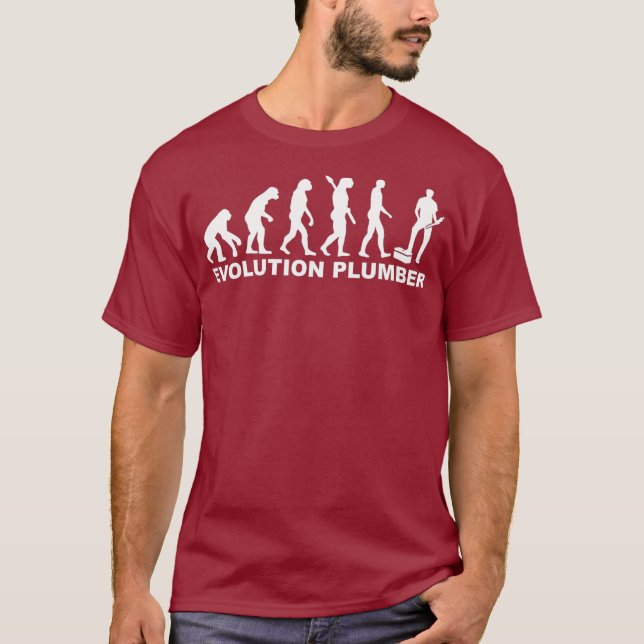 Mens Evolution plumber T-Shirt (Front)