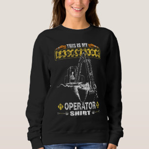Mens Excavator Construction Worker Haevy Equipme Sweatshirt