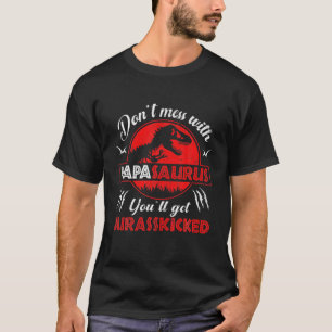 Mens Family Matching Papa Dinosaurs Christmas Fath T-Shirt