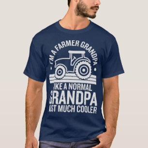 Mens Farmer Grandpa Design For Tractor  Farming T-Shirt