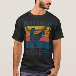 Mens Farming Breed Vintage Buttercup Chicken Dad T-Shirt