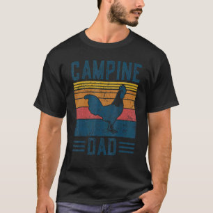 Mens Farming Breed   Vintage Campine Chicken Dad T-Shirt