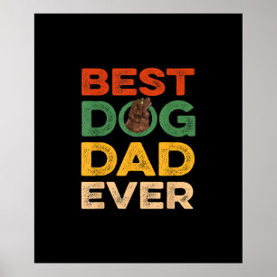 Mens Fars Day Best Newfoundland Dog Dad Ever Poster