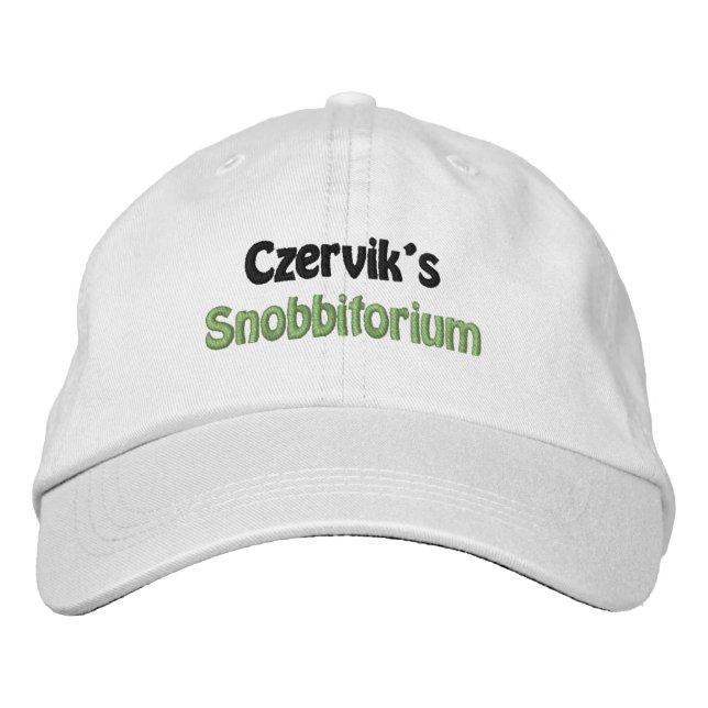 Mens Fashion Funny Novelty Czervik's Snobbitorium Embroidered Hat (Front)