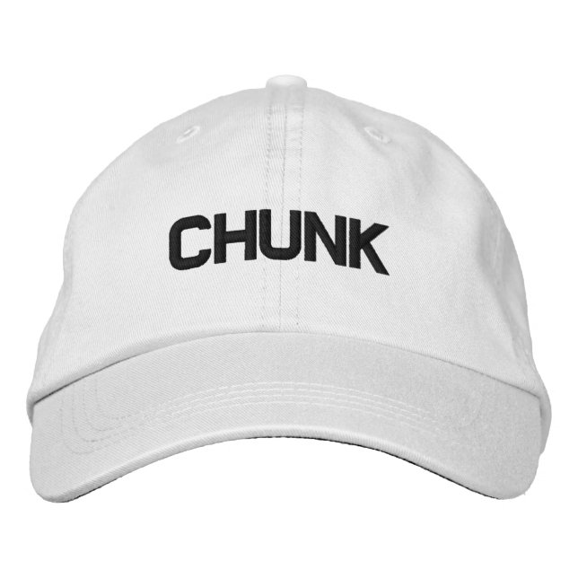 Mens Fashion Funny Novelty Golf CHUNK Embroidered Hat (Front)