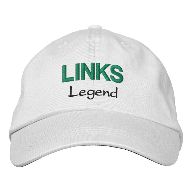 Mens Fashion Funny Novelty Golf LINKS LEGEND Embroidered Hat (Front)