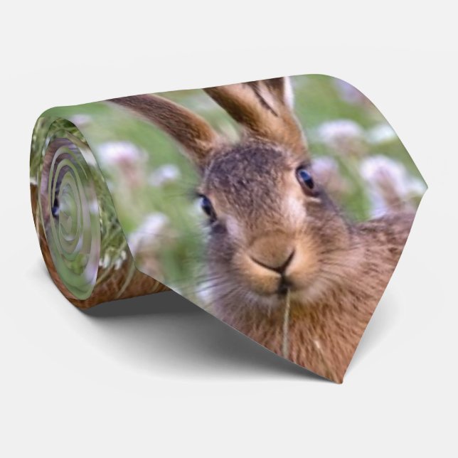 Mens Fashion Wild Rabbit Neck Tie (Rolled)