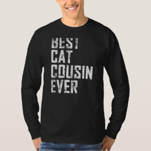 Mens Father Day Best Cat Cousin Ever Vintage T-Shirt