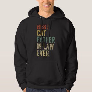 Mens Father Day Best Cat Father In Law Ever Vinta Hoodie
