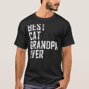 Mens Father Day Best Cat Grandpa Ever Vintage T-Shirt