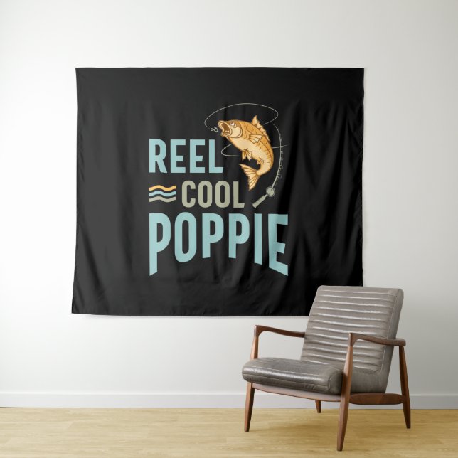 Mens Father Gift Reel Cool Poppie Tapestry (In Situ (Horizontal))