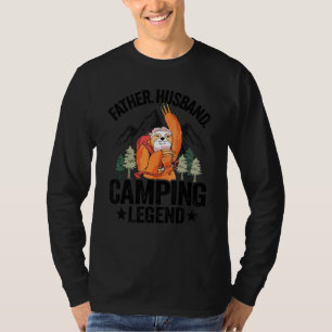 Mens Father Husband Camping Legend Sloth Rv Camper T-Shirt