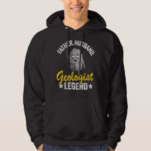 Mens Father Husband Geologist Legend Geology Dad R Hoodie