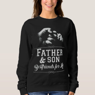 Mens Father Son Friends Fist Bump Dad Father's Day Sweatshirt