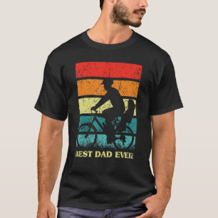 Mens Father's Day Best Dad Ever Retro Sunset Fathe T-Shirt
