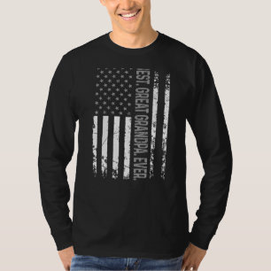 Mens Father's Day Best Great Grandpa Ever American T-Shirt