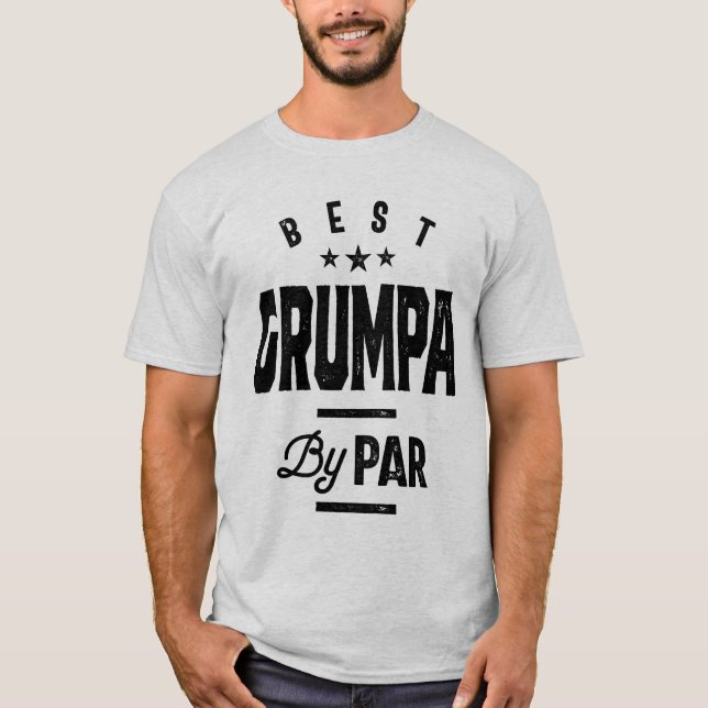 Mens Father's Day Best Grumpa By Par Funny Golf T-Shirt (Front)